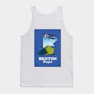 Benton Oregon Travel Map Tank Top